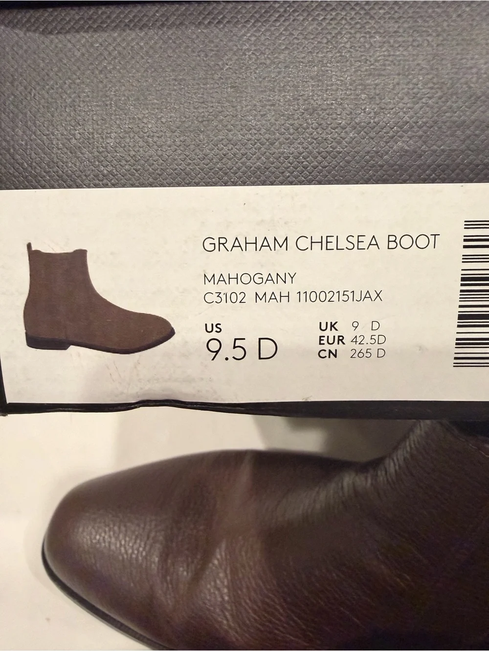 COACH Men’s Brown Pebbled Leather Chukka Chelsea Boots